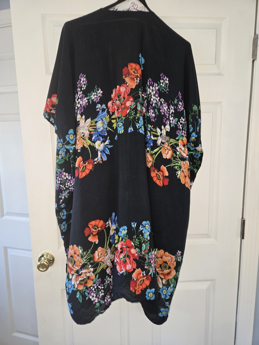 Johnny Was Black Floral Cover -up S/M - Picture 4 of 7